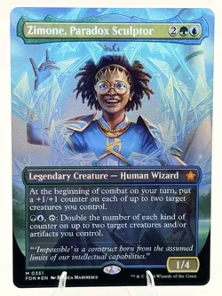 Zimone, Paradox Sculptor BORDERLESS FOIL 0351 Foundations MTG 2024 NM - Image 1