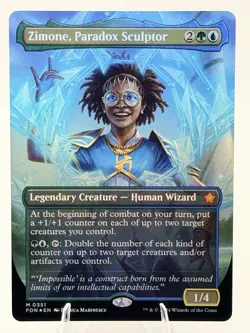 Zimone, Paradox Sculptor BORDERLESS FOIL 0351 Foundations MTG 2024 NM - Image 2