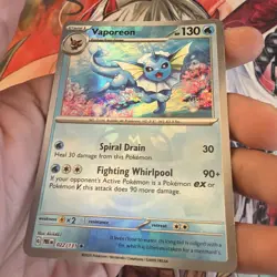 Pokemon TCG Vaporeon 022/131 Masterball Prismatic Evolutions Excellent - Image 1