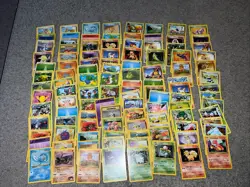 Vintage WOTC Pokemon Non Holo Lot Rare Base Fossil Jungle 100+ Card Lot - Image 1