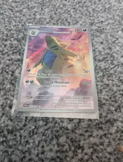 Pokemon Tyranitar Holo Card Sv02: Paldea Evolved 222/193 Full Art - Image 3