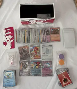 Pokemon- Scarlet & Violet- White Flare- Lot of 150+ Blitzle+ Dice, Tokens, Box - Image 1