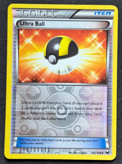 Pokemon TCG Ultra Ball Trainer Dark Explorers Reverse Holo Card 102/108. NM - Image 1