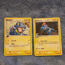 Pokemon TCG Delta Species Totodile & Croconaw Card Lot - 67/101, 27/101, 2006 - Image 1