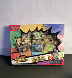 Pokemon Ascended Heroes First Partner Deluxe Pin Collection ME 5x Booster Packs - Image 1