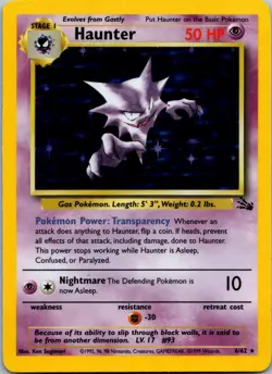 Haunter 06/62 - Fossil Pokemon TCG LP Unlimited Holofoil - Image 1