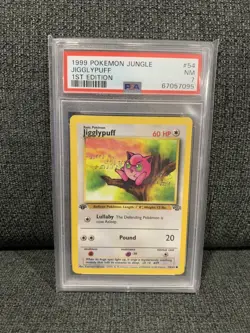 Jigglypuff 1st Edition Jungle Pokemon 54/64 PSA 7 - Image 1