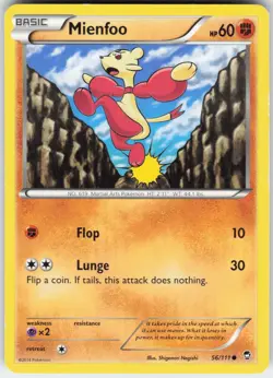Mienfoo 56/111 Common Furious Fists Pokemon Lightly Played - Image 1