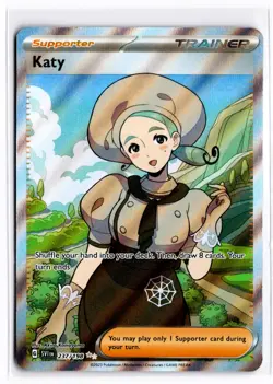 2023 TCG Pokemon #237 Katy 237/198 Holo Full Art Trainer Scarlet & Violet - Image 1