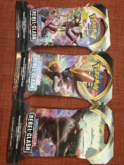 Lot Of 3 Sword And Shield Rebel Clash Pokemon TCG BOOSTER PACKS - Image 1