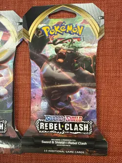 Lot Of 3 Sword And Shield Rebel Clash Pokemon TCG BOOSTER PACKS - Image 4
