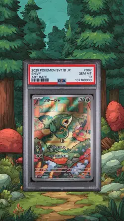 2025 POKEMON JAPANESE SV11B-BLACK BOLT ART RARE #087 SNIVY PSA 10 - Image 1