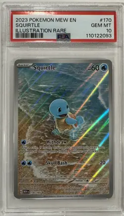 Squirtle 170/165 Illustration Rare 151 ENGLISH Pokemon PSA 10 - Image 1