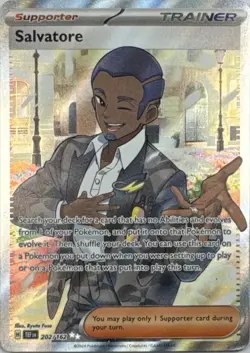 Salvatore 162 HOLO Ultra Rare Temporal Forces Pokemon Near Mint - Image 1