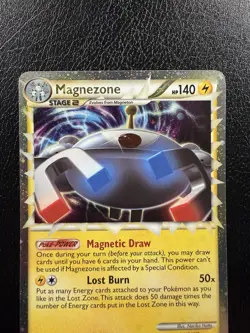 2010 Pokemon Magnezone 96/102 Holo Prime HGSS Triumphant With Swirl🌀 LP - Image 2