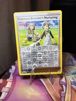 Pokemon Breeder’s Nurturing Reverse Holo Pokemon Darkness Ablaze 166/189 - Image 1