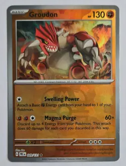 Pokemon Groudon Master Ball Pattern Holo Rare 049/131 Sv: Prismatic Evolutions - Image 1