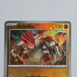 Pokemon Groudon Master Ball Pattern Holo Rare 049/131 Sv: Prismatic Evolutions - Image 2