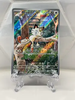 Pokemon Meowth 106/094 – Phantasmal Flames – English IR (Illustration Rare) - Image 1