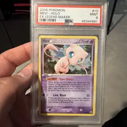 2006 POKEMON English EX LEGEND MAKER #10 MEW HOLO PSA 9 - Image 1
