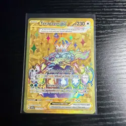 Terapagos ex #173/142 Full Art Gold Pokemon TCG Stellar Crown Hyper Rare NM/M - Image 1