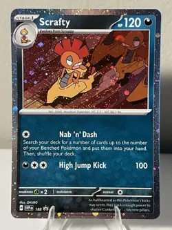 Scrafty Double Swirl Cosmos 188 Scarlet & Violet Promo Pokemon TCG - Image 1