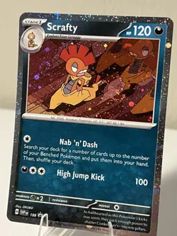 Scrafty Double Swirl Cosmos 188 Scarlet & Violet Promo Pokemon TCG - Image 2