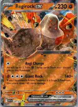 Regirock ex 107/217 Double Rare Ascended Heroes Pokemon Holo Near Mint - Image 1
