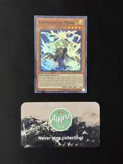 Thunderclap Monk - Yugioh SAST-EN026 Unlimited Super Rare NM - Image 1
