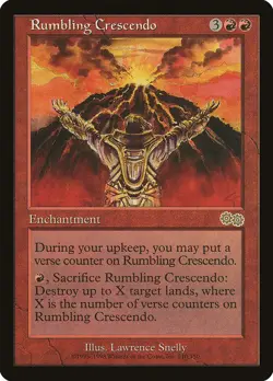 Rumbling Crescendo Urza's Saga HEAVILY PLD Red Rare MAGIC MTG CARD ABUGames - Image 1