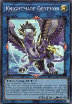 Yugioh Asia English Knightmare Gryphon SLF1-AE100 Super Rare - Image 1