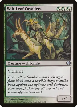 Wilt-Leaf Cavaliers Knights vs. Dragons NM White Green Uncommon CARD ABUGames - Image 1
