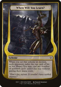 When Will You Learn Archenemy: Nicol Bolas NM Common MAGIC MTG CARD ABUGames - Image 1