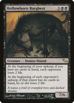 Hollowborn Barghest Shadowmoor NM Black Rare MAGIC THE GATHERING CARD ABUGames - Image 1