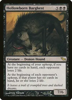 Hollowborn Barghest Shadowmoor PLD Black Rare MAGIC GATHERING CARD ABUGames - Image 1