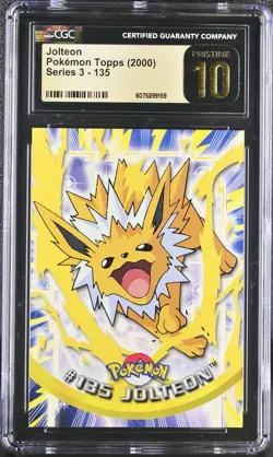 CGC 10 PRISTINE Jolteon 2000 Series 3 Topps 135 Pokemon Card - Image 1