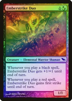 Emberstrike Duo FOIL Shadowmoor NM Black Red Common MAGIC MTG CARD ABUGames - Image 1