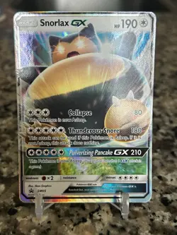 Pokemon Snorlax GX SM05 Promo Holo Basic 190 HP English Card - Image 1