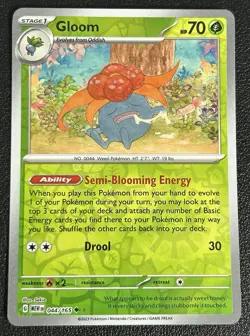Gloom Reverse Holo NM 044/165 Scarlet & Violet 151 Pokemon Card - Image 1
