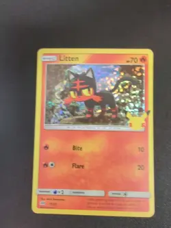 Litten 15/25 Holo - LP- Pokemon Card - 25th Anniversary Mcdonalds - Image 1