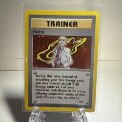 Gym Challenge 1st Edition Blaine Pokemon Card 17/132 NM Holo Rare - Image 1