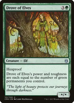 Drove of Elves Commander Anthology NM Green Uncommon MAGIC MTG CARD ABUGames - Image 1