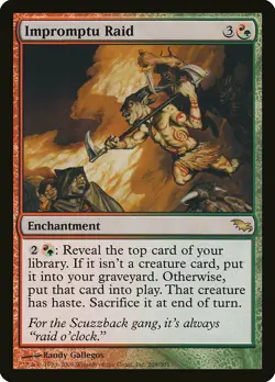 Impromptu Raid Shadowmoor PLD Red Green Rare MAGIC GATHERING CARD ABUGames - Image 1