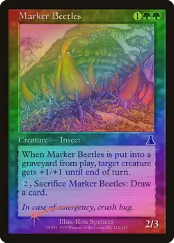 Marker Beetles FOIL Urza's Destiny PLD Green Common MAGIC MTG CARD ABUGames - Image 1