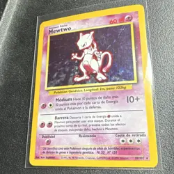 Pokemon Mewtwo Base Set Spanish Card 10/102 1999 Regular - Image 1