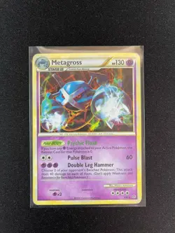 Metagross - 4/95 - Holo Rare HGSS - Unleashed Played Pokemon Card - Image 1
