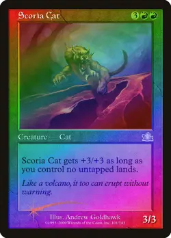 Scoria Cat FOIL Prophecy PLD Red Uncommon MAGIC THE GATHERING CARD ABUGames - Image 1