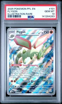 Pokemon Phantasmal Flames # 101 Flygon Illustration Rare PSA 10 Card GEM MINT! - Image 1
