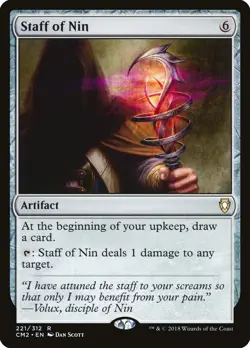 Staff of Nin Commander Anthology Volume II NM Artifact Rare MTG CARD ABUGames - Image 1