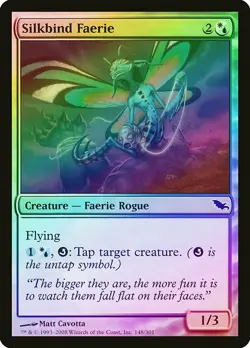 Silkbind Faerie FOIL Shadowmoor NM White Blue Common MAGIC MTG CARD ABUGames - Image 1